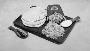 Arabian Shawarma on Plate with Fries