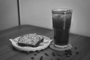 Banana & Walnut Cake Slice + Classic Cold Brew