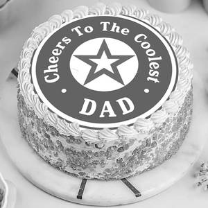 Coolest Dad Butterscotch Photo Cake