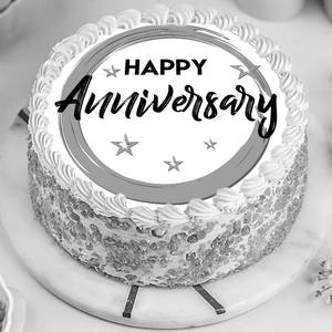 Anniversary Butterscotch Photo Cake