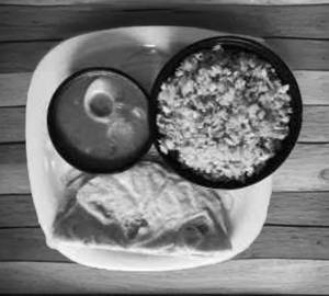 Egg curry + 2 chapati + egg fried rice