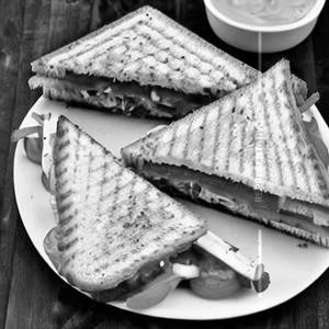 Veg Cheese Club Grill Sandwich