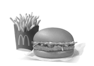 Chicken Surprise Burger + Fries (M)