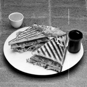 Veg club grilled sandwich