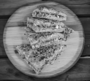 Schezwan paneer grilled sandwich[ 3 layers ]