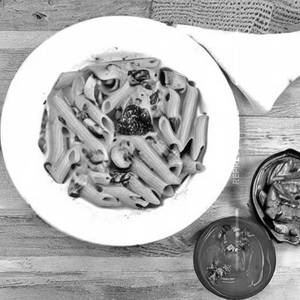 Veg Cream In Mushroom Pasta