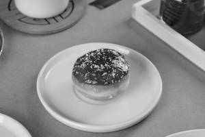 Blue Berry Custard Filled Doughnut