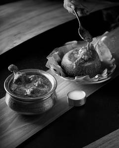 Chicken Curry With Ragi Sangati
