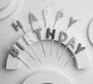 Happy birthday letter candle
