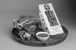 Roasted Vegetable Sandwich On Multigrain Brown Bread