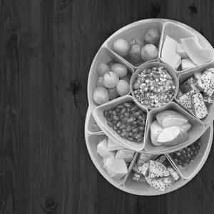 Fresh fruits with sprouts