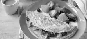 Omelette Stuffed With Broccoli And Cheese