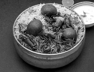 Mushroom biryani