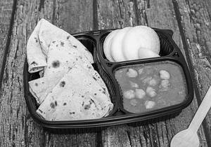Chole With 3 Plain Tawa Roti And Salad