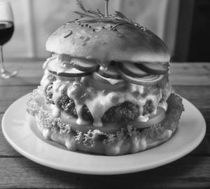 Spicy Chicken Mince Patty  Burger