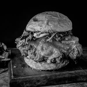 Bae's Ultimate Fried Chicken Burger