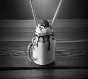Cold coffee with ice cream