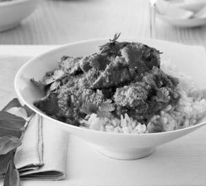 Beef liver thali