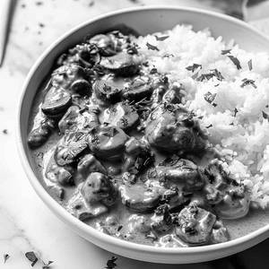 Beef Stroganoff( Serve With Herb Rice)
