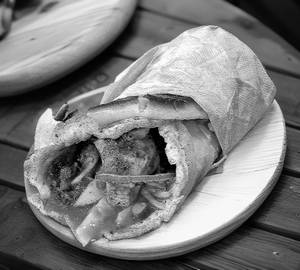Spicy egg chicken wrap