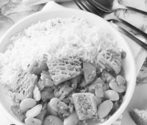 Beef intestines thali