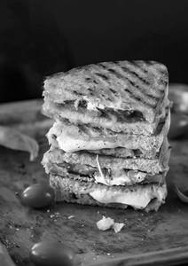 Paneer cheese sandwich grill