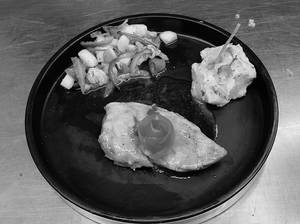 Grilled Chicken Breast With Hollandaise  Sauce And Honey Lemon Salad