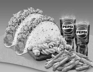2 Crispy Chicken Taco+1 Small Fries+1 Cinnamon Twists+2 Pepsi Zero