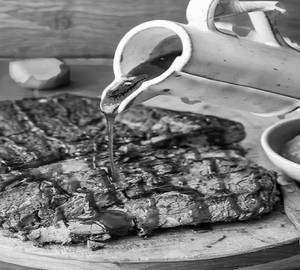 Beef Steak With Barbeque Sauce