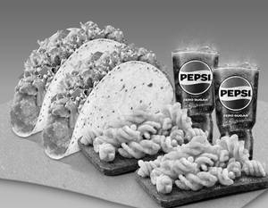 2 Crispy Potato Taco+2 Cinnamon Twists+2 Pepsi Zero