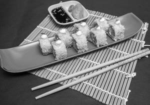 Crispy Enoki Sushi Roll