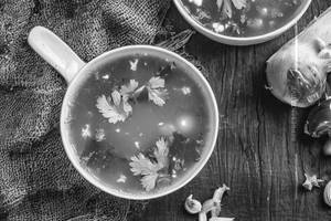 Burnt Garlic Clear Soup