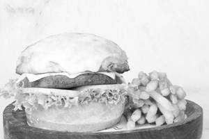 Crispy Cheese Schezwan Burger