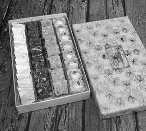 4 - Line Box #2 ( Kaju Burfi + Dhodha Burfi + Sev Badam Burfi + Kheer Kadam )