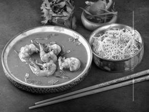 Prawns In Red Thai Curry