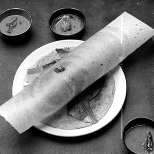 Open Butter Masala Dosa