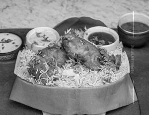 Chicken Lazeez Biryani. (Leg)          
