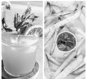 French Fries+Orange / Pineapple Mocktail