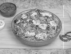 Egg Chilli Garlic Chicken Fried Rice