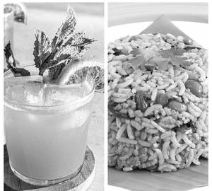 Puliyogare+Orange Mocktail