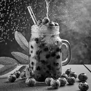 Poptea Blueberry Popping Boba Bubble Drink