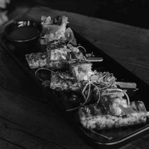 Coriander Crust Paneer Skewers