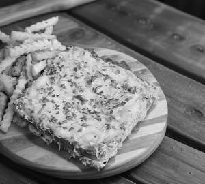 Cheese overloaded sandwizza