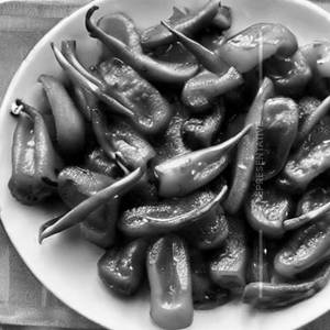 Green Pepper Merinade Mushroom Dry