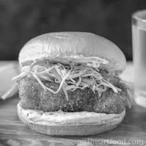 Crispy egg burger