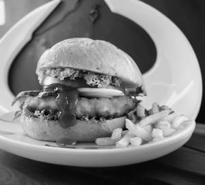Chicken Burger + Franch Fries Large