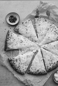Fresh Mozerella And Basil Pizza