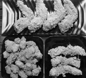Chicken Strip 4 Pieces + Chicken Popcorn ( 10 pis ) + Chicken Wings 4 Piec