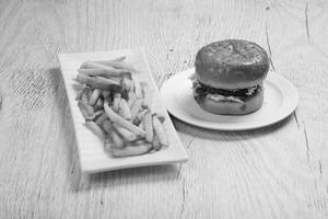 Skr Cafe Meal ( 1 Burger,1 Fries, Cold Drinks 200;Ml