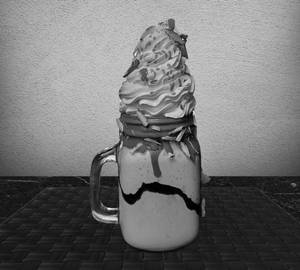 Peanut butter almond frappe